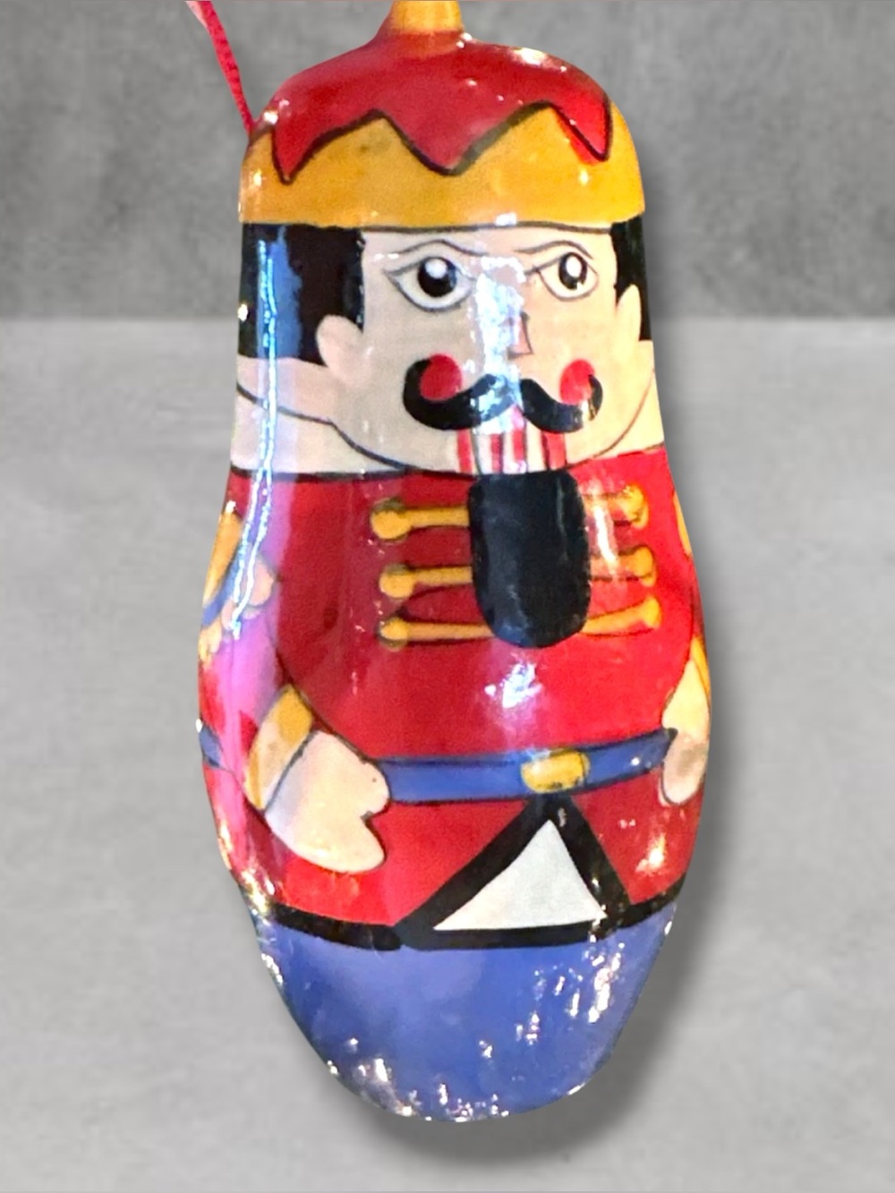 1 Christmas Russian Wooden Doll Nutcracker Soldier ornament